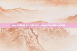 库存记账用哪个软件哪个好，库存记账本是什么样子的