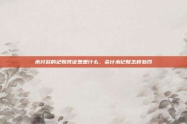 未付款的记账凭证是是什么，会计未记账怎样处罚