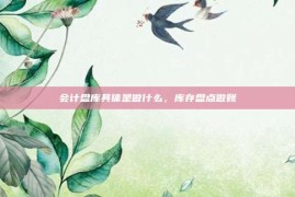 会计盘库具体是做什么，库存盘点做账