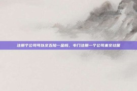 注册个公司可以交五险一金吗，专门注册一个公司来交社保