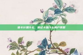借卡计是什么，借记卡是什么账户类型