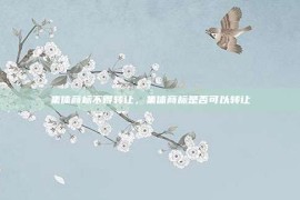 集体商标不得转让，集体商标是否可以转让