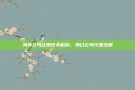 海外公司注册代办机构，海口公司代理注册