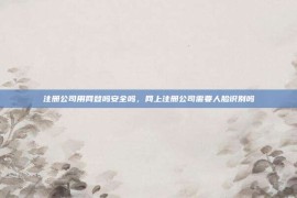 注册公司用网登吗安全吗，网上注册公司需要人脸识别吗