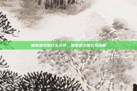 跆拳道注册什么公司，跆拳道注册公司名称