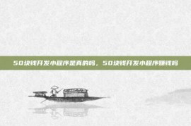 50块钱开发小程序是真的吗，50块钱开发小程序赚钱吗