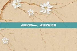 点滴记账ios，点滴记账闪退