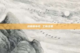济南市中区 工商注册