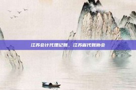 江苏会计代理记账，江苏省代账协会