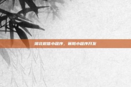 湖北微信小程序，襄阳小程序开发