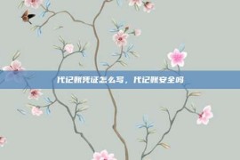 代记账凭证怎么写，代记账安全吗