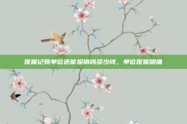医保记账单位还能报销吗多少钱，单位医保明细