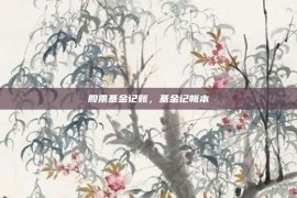 股票基金记账，基金记帐本
