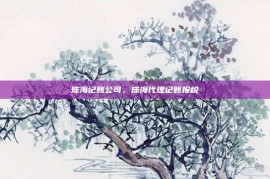 珠海记账公司，珠海代理记账报税