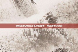 使用花呗记账会怎么样吗知乎，用花呗有记录吗