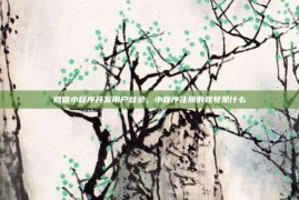 微信小程序开发用户登录，小程序注册的账号是什么