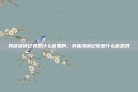具体摊销记账是什么意思啊，具体摊销记账是什么意思呀
