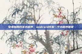 安卓应用开发小程序，android开发一个小程序框架
