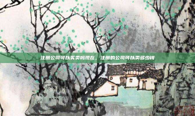 注册公司可以买卖吗现在,注册的公司可以卖多少钱
