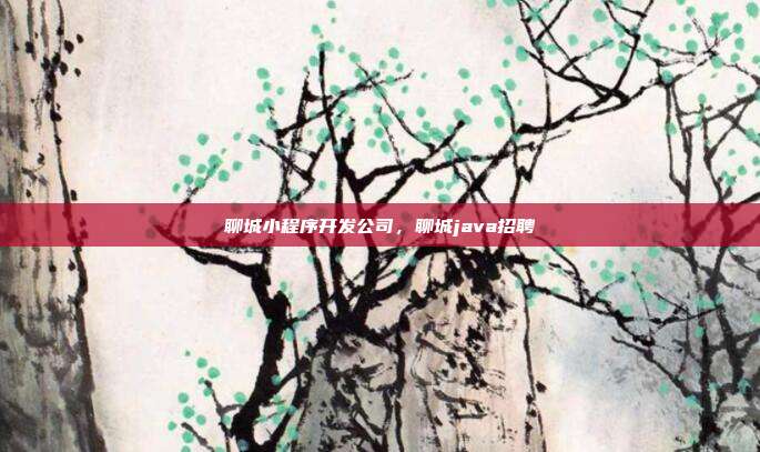 聊城小程序开发公司,聊城java招聘