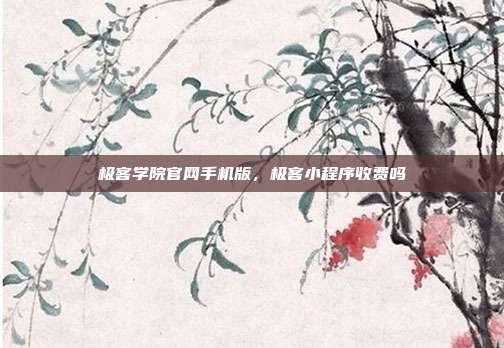 极客学院官网手机版，极客小程序收费吗