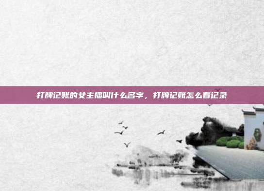打牌记账的女主播叫什么名字，打牌记账怎么看记录