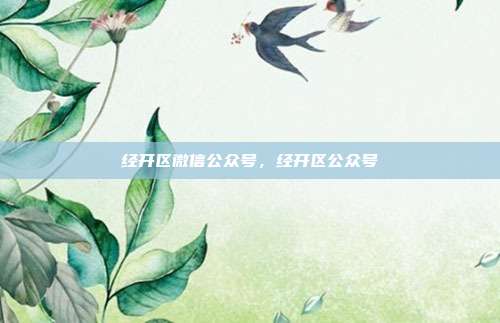 经开区微信公众号,经开区公众号