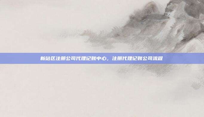 新站区注册公司代理记账中心,注册代理记账公司流程