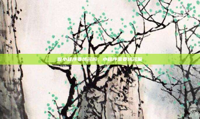 做小程序要域名吗,小程序需要域名嘛