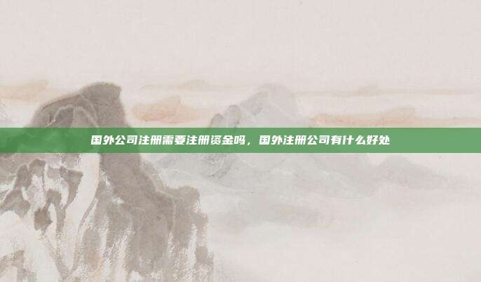 国外公司注册需要注册资金吗,国外注册公司有什么好处