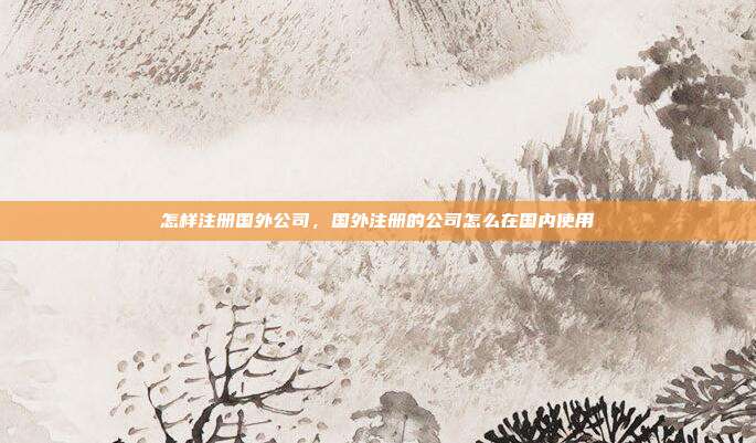 怎样注册国外公司,国外注册的公司怎么在国内使用
