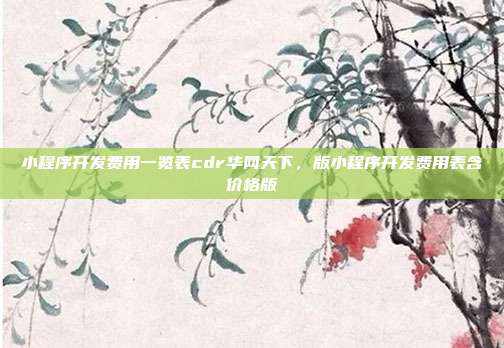 小程序开发费用一览表cdr华网天下,版小程序开发费用表含价格版