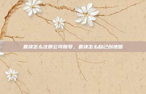 麦块怎么注册公司账号,麦块怎么自己创地图