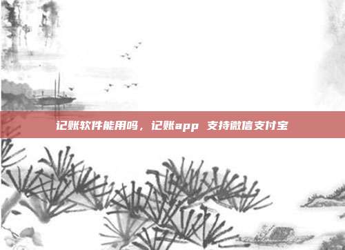记账软件能用吗,记账app 支持微信支付宝