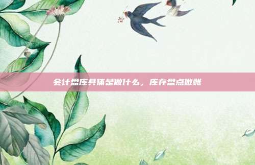 会计盘库具体是做什么,库存盘点做账