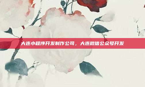 大连小程序开发制作公司,大连微信公众号开发