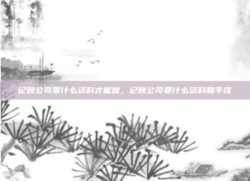 记账公司要什么资料才能做,记账公司要什么资料和手续