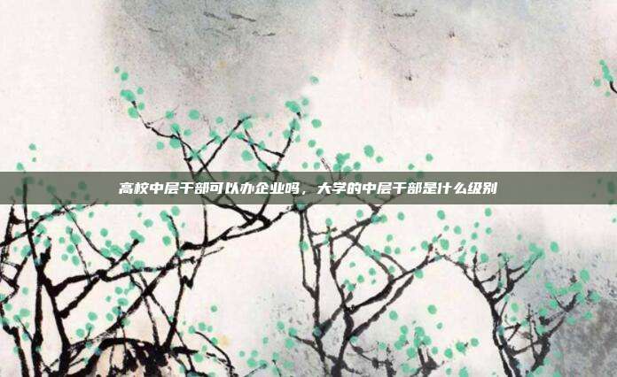 高校中层干部可以办企业吗,大学的中层干部是什么级别