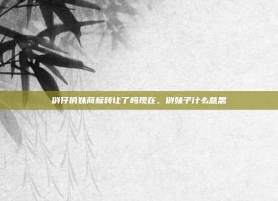 俏仔俏妹商标转让了吗现在，俏妹子什么意思