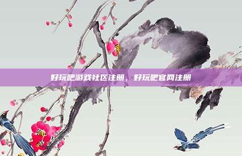 好玩吧游戏社区注册，好玩吧官网注册