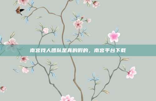 南宫找人团队是真的假的,南宫平台下载