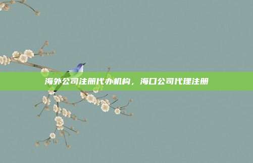 海外公司注册代办机构,海口公司代理注册
