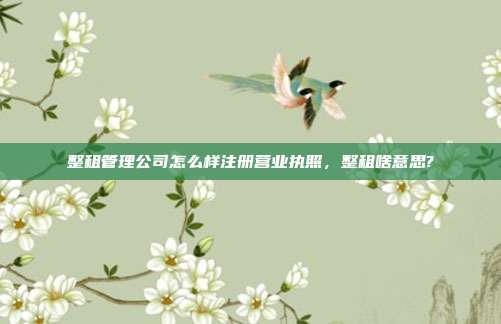 整租管理公司怎么样注册营业执照,整租啥意思?